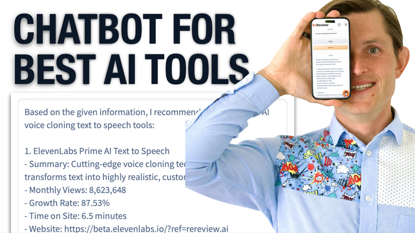 Chatbot for fining the best AI tools – Building ReReview AI vol 2